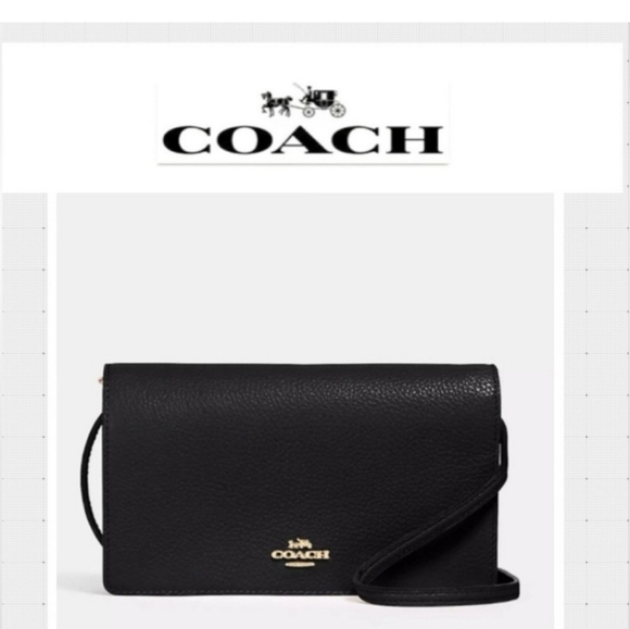 Coach Anna Foldover Clutch Crossbody - Picture 1 of 13